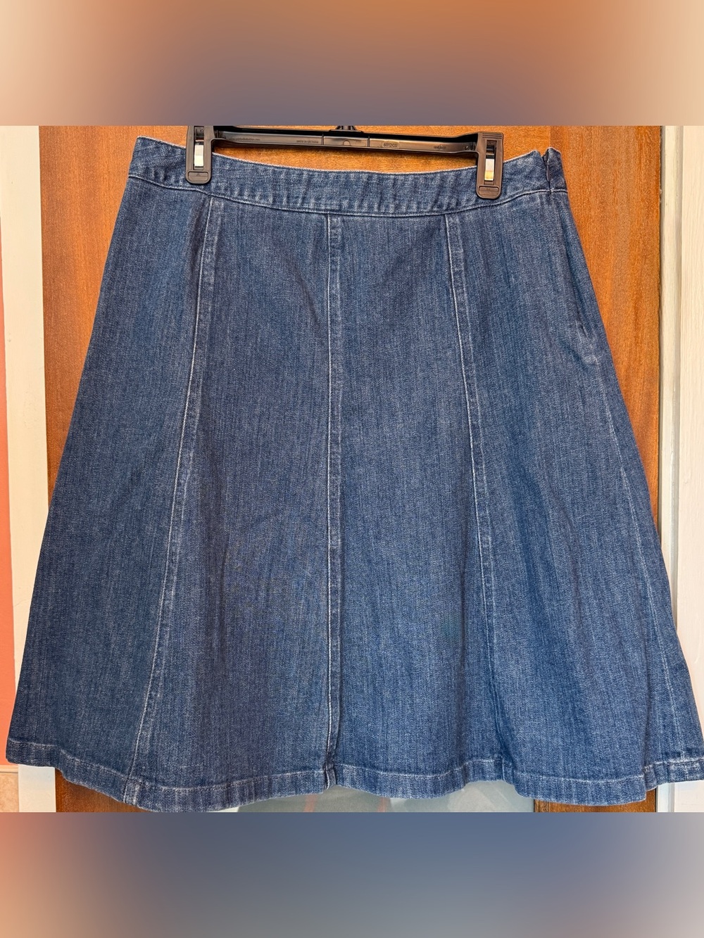 L.L. Bean Women’s Vintage Classic Blue Basic Denim A-Line Flare Skirt